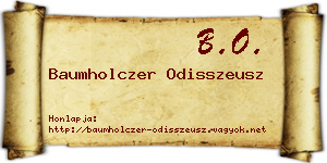 Baumholczer Odisszeusz névjegykártya